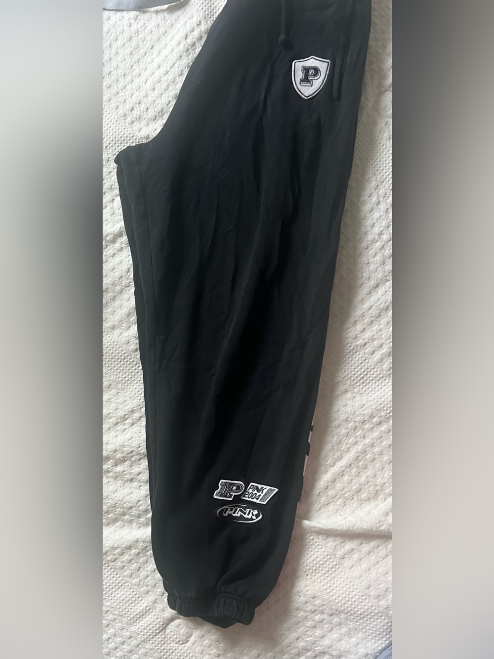 PINK Victoria's Secret Black Logo Mini Skirt